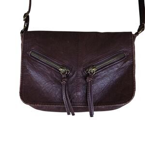 Target Brown Faux Leather Casual Boho Stylish Everyday Satchel Bag Purse